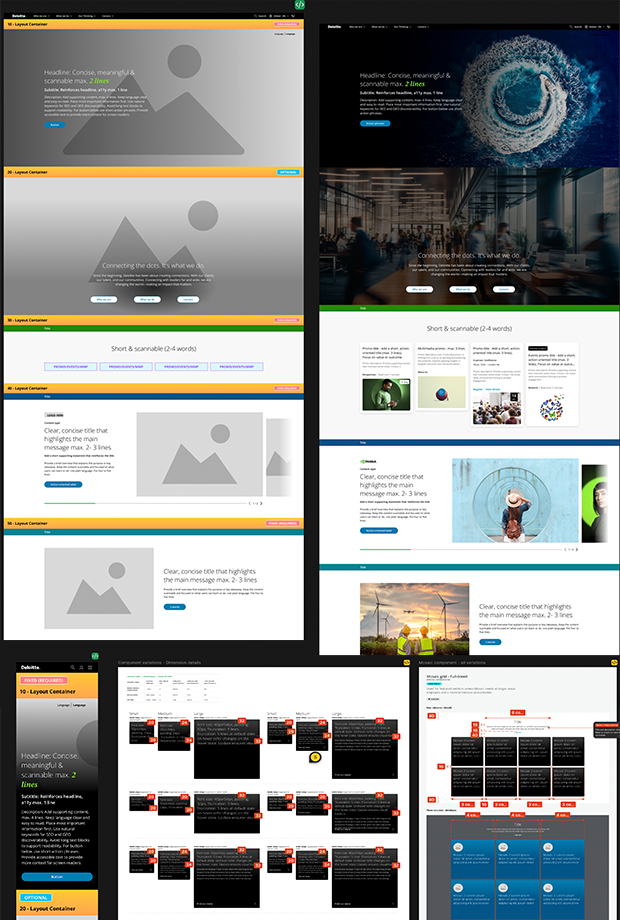Deloitte design system layout component and accessibility artefacts