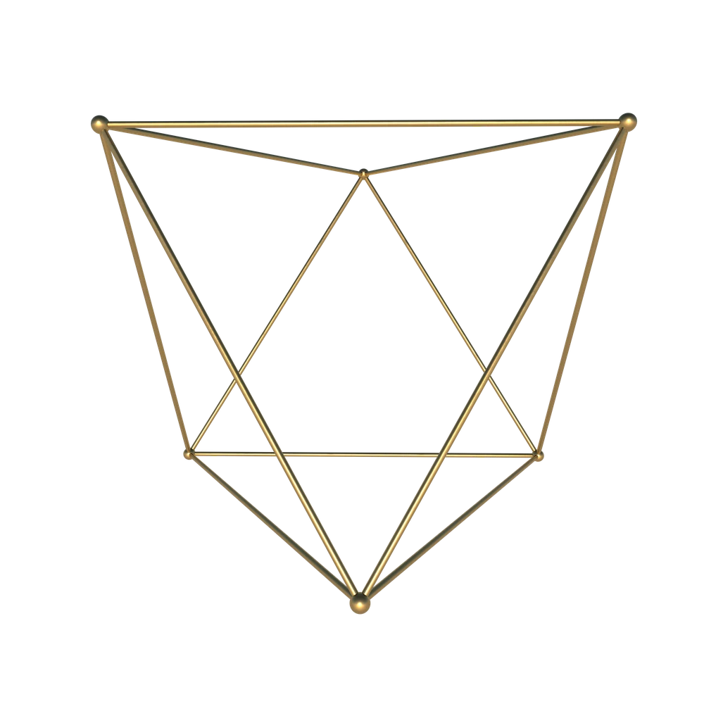 Gold geometric terrarium for design systems at scale
