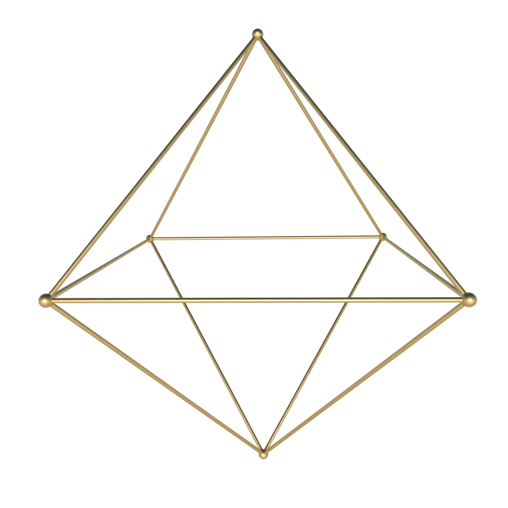 Gold geometric terrarium for team leadership and operations